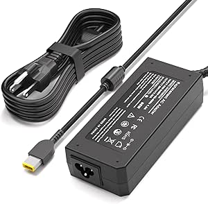65W Laptop Charger for Lenovo Thinkpad 260 370 T460 T470 T470S T440 T440S T440P T450 T460S E531 E570 E560 L470 L460 X270 X250 X240 G40 G50; Yoga 2 11 11s 13 2 Pro 13 Power Supply Cord (Not USB C Tip)