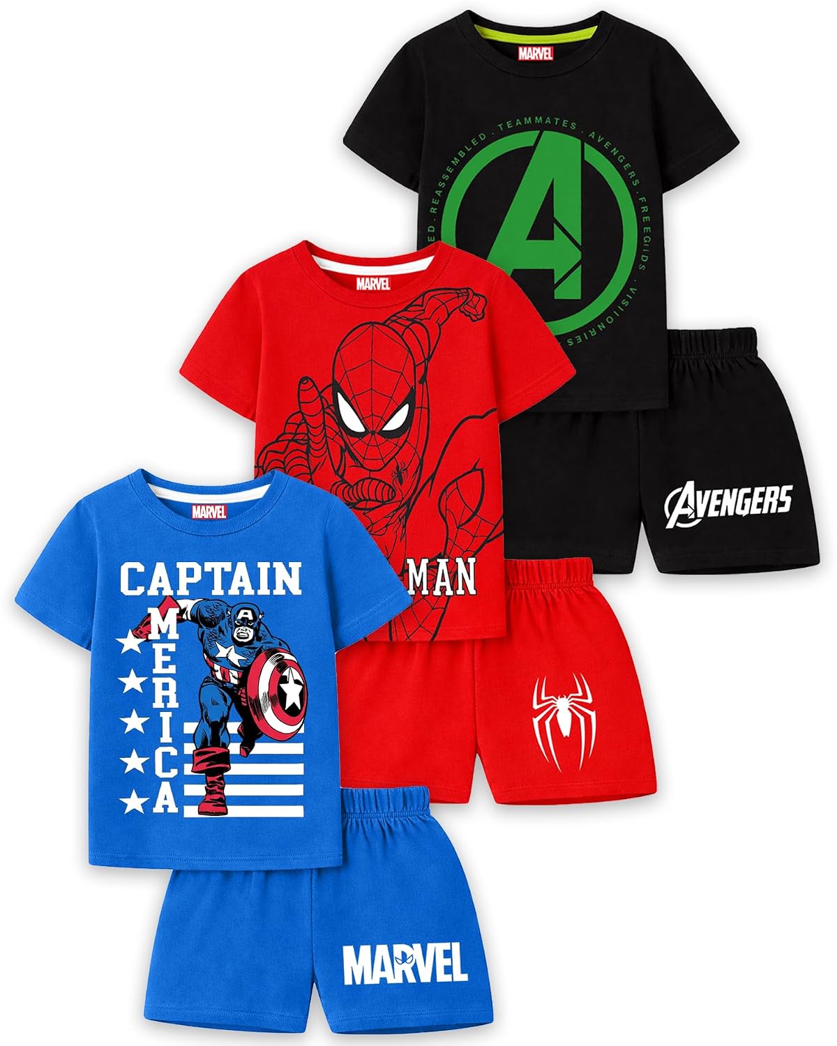 Kuchipoo © Marvel Boys Superhero Printed T-Shirt & Shorts Set | Avengers, Spiderman & Captain America Back Print | Cotton ... - Review, Price and Buying Guide