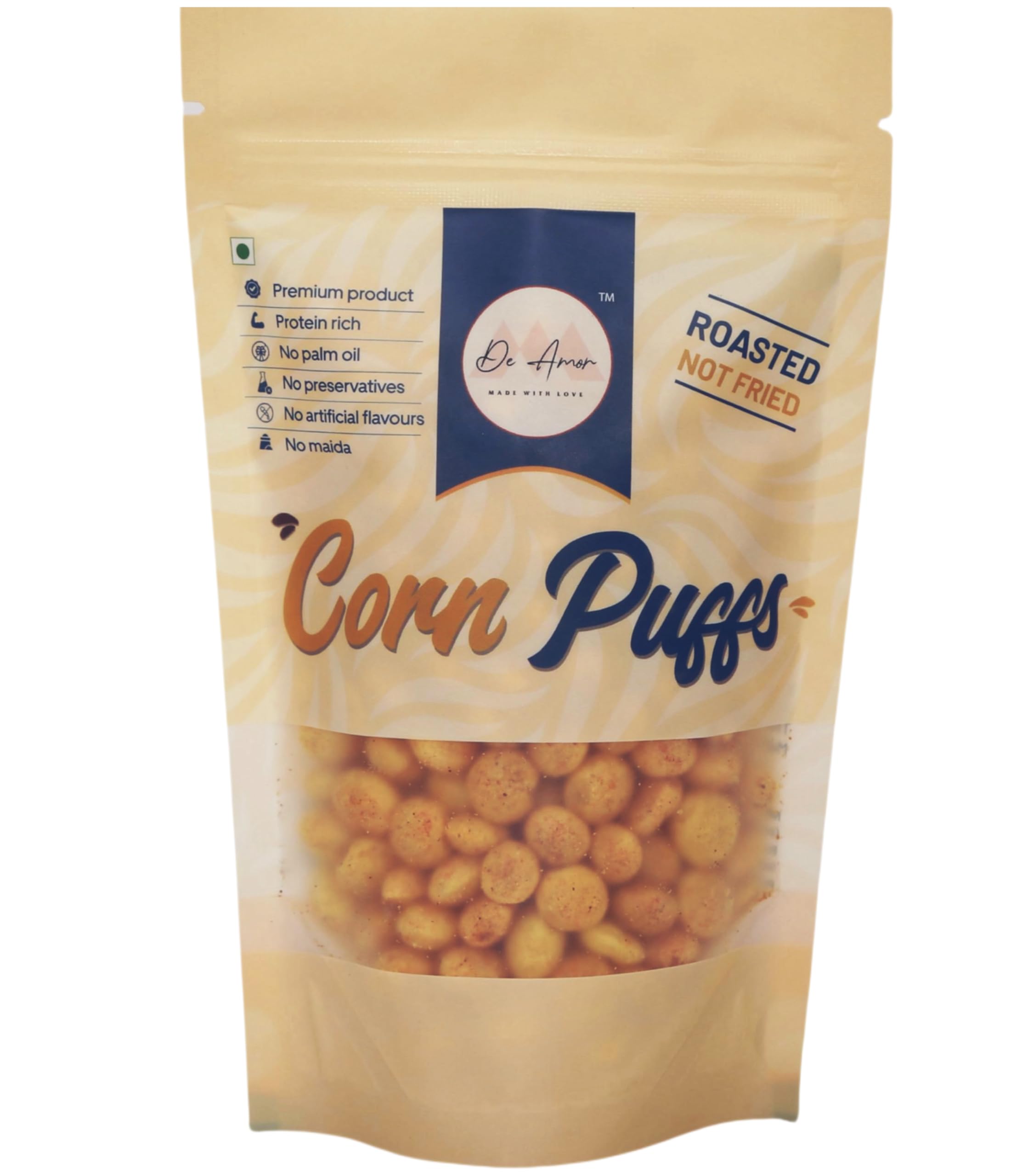 De Amors Corn Puff/Roasted not Fried/No palm oil/No Maida/Zero Trans Fat/No Cholesterol/No artificial flavours (Pack of 5) (B0D4ZDZVBR) Amazon Price History, Amazon Price Tracker