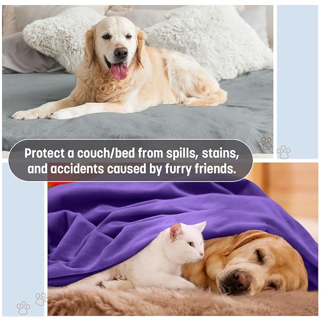 Foto 6 de 7 de Kritter Planet Manta para perros, impermeable, acogedora, resistente a la orina, lavable, para sofá, cama
