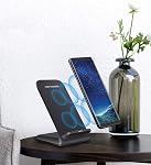 Wireless Charger(Stand),2 Pack 20W Fast Wireless Charging Stand for Samsung Galaxy S24/S24+/S24 Ultra/S23/S22/S21/S20/S10/Note,for Google Pixel 8/7/6, for LG and More.