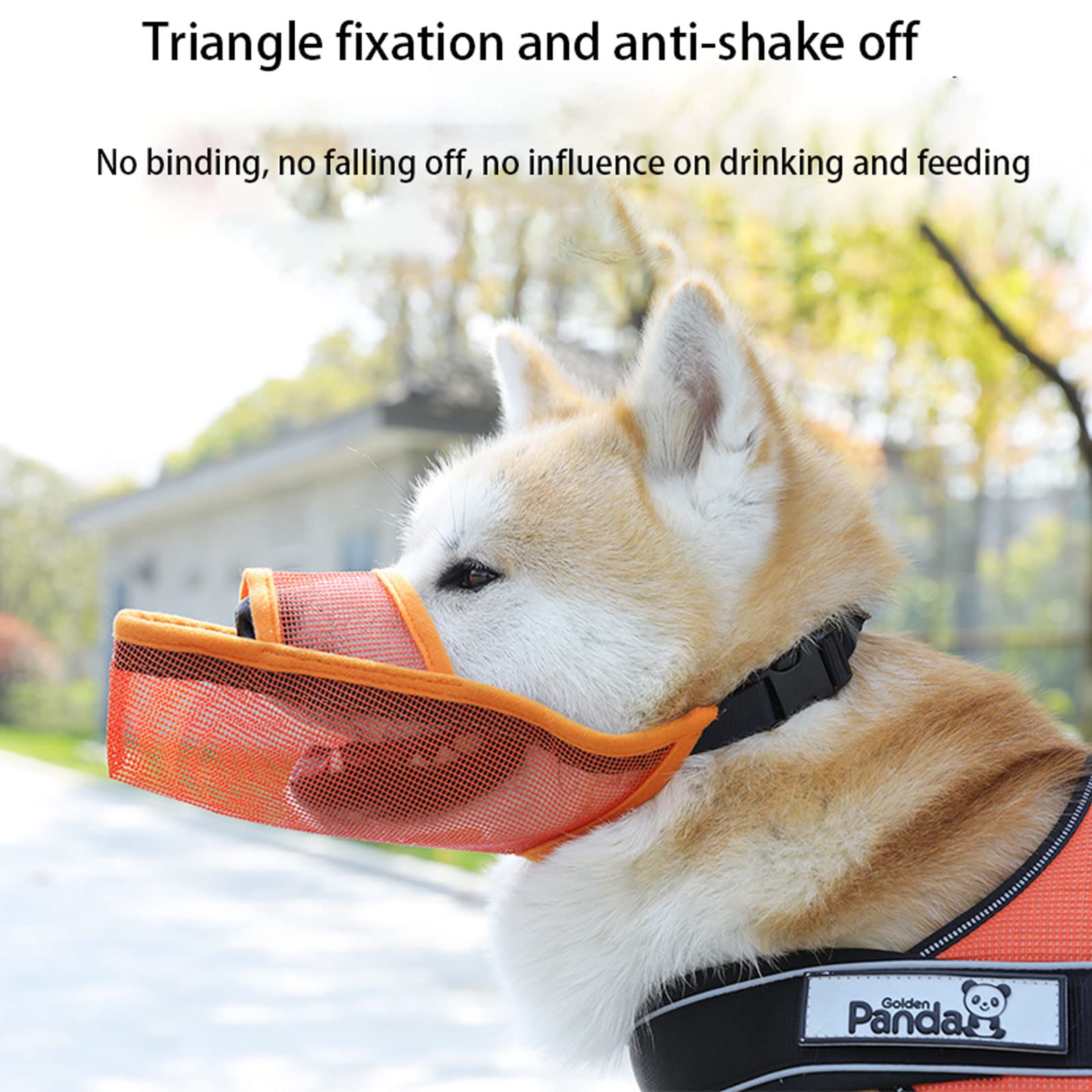 bozal de Perro Bozales de Boca de Perro,Bozal para Perros,Bozal Perros Bozal Antimordeduras Perro Dog Muzzle para Perros Pequeños Medianos Grandes.-Orange||L
