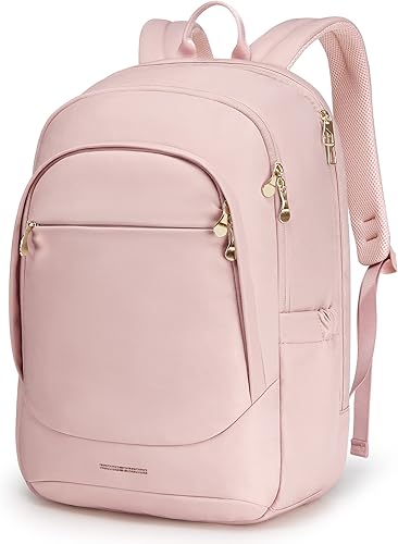 LIGHT FLIGHT Travel Laptop Backpacks for Women, 17.3 inches Anti Theft Laptop Backpack with USB Charging Hole, Water Resistant College Bookbag,