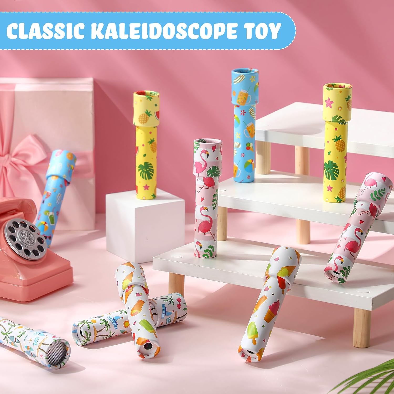 Chivao 15 Pcs Kaleidoscopes for Kids Bulk Party Favors, Summer image 3