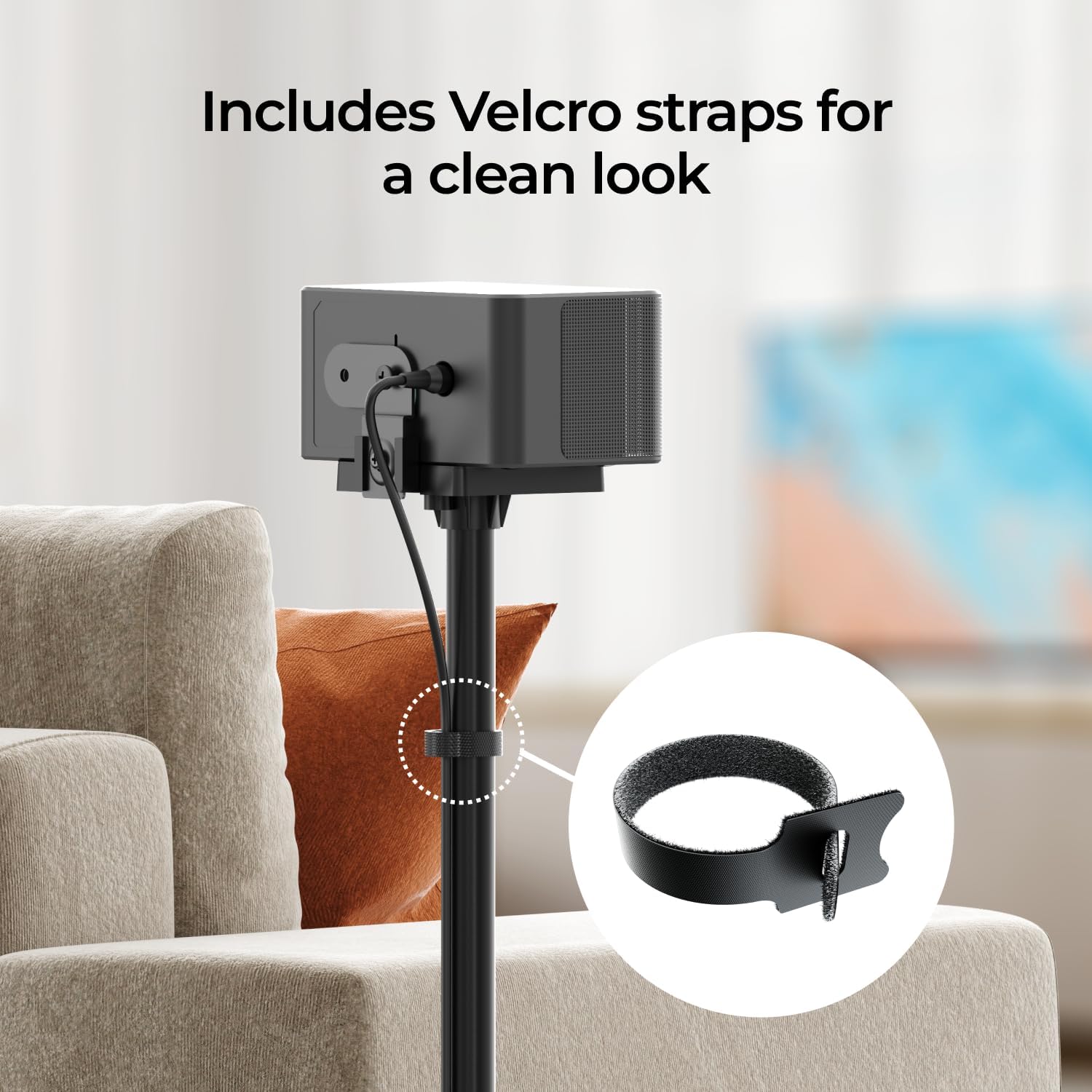 ULTIMEA Adjustable Speaker Stands Pair, Height 24.4"-36.6", Floor Stands for Surround Sound Speakers, Holds 6.6 lbs, Compatible with ULTIMEA Aura & Poseidon, Skywave Series, Steady 310 - Image 6