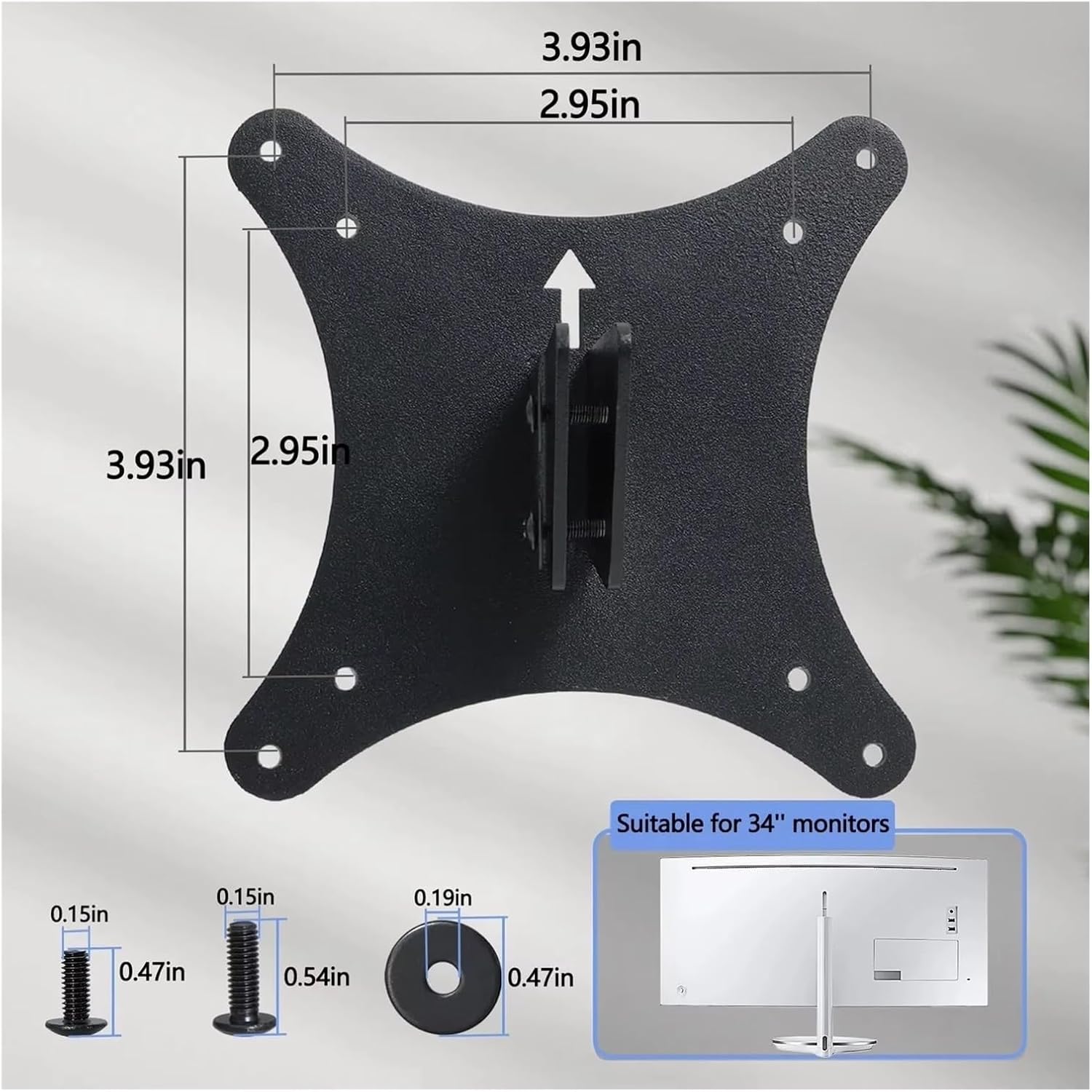 Wall Mount Adapter Bracket，Compatible for Samsung，CJ79 Series CF79 Series Curved Widescreen Monitor C34J791 C34F791 LC34J791 LC34F791 Mount Adapter Bracket(Black)