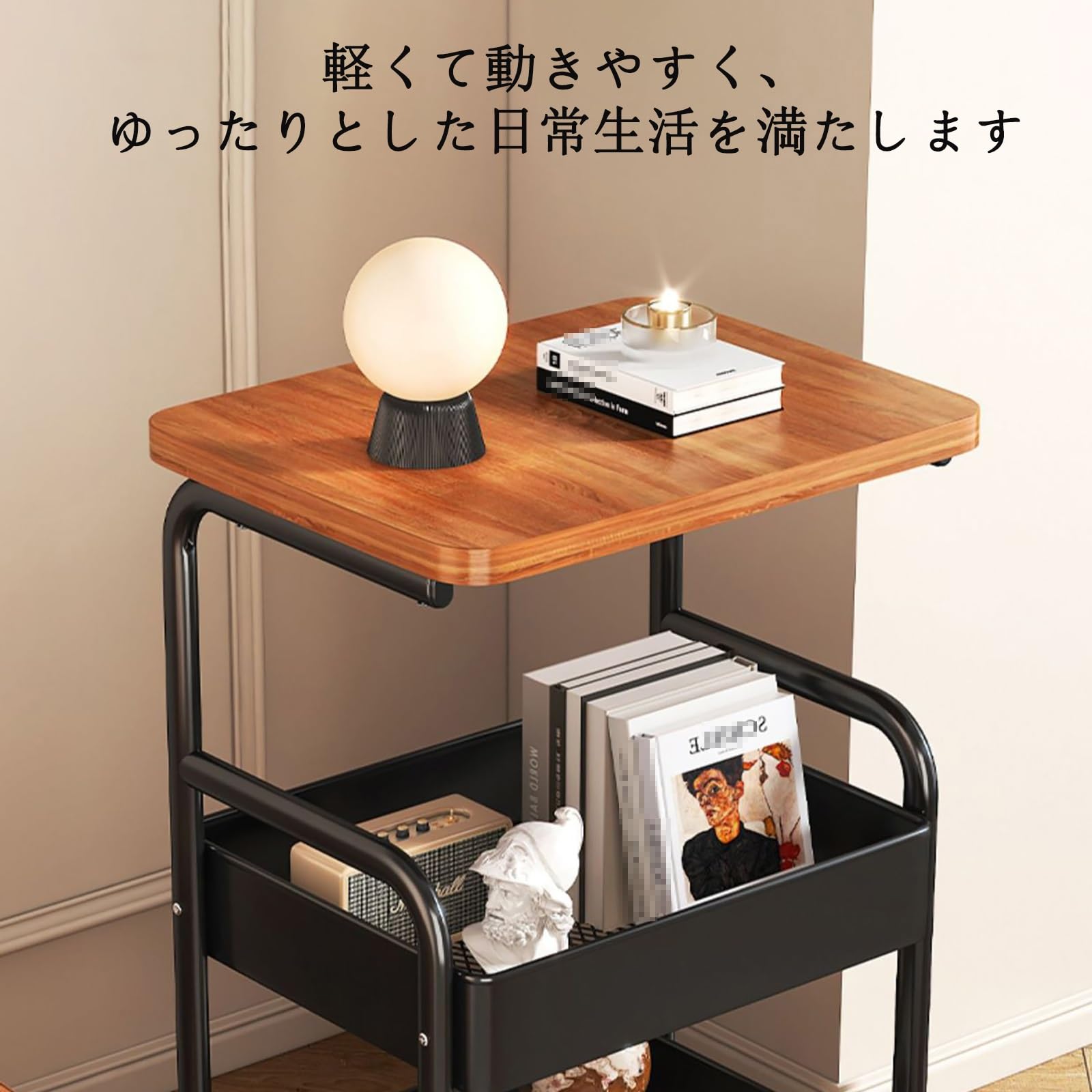 Amazon.co.jp: 収納ワゴン キャスター付きラック 3段 キャスター付き