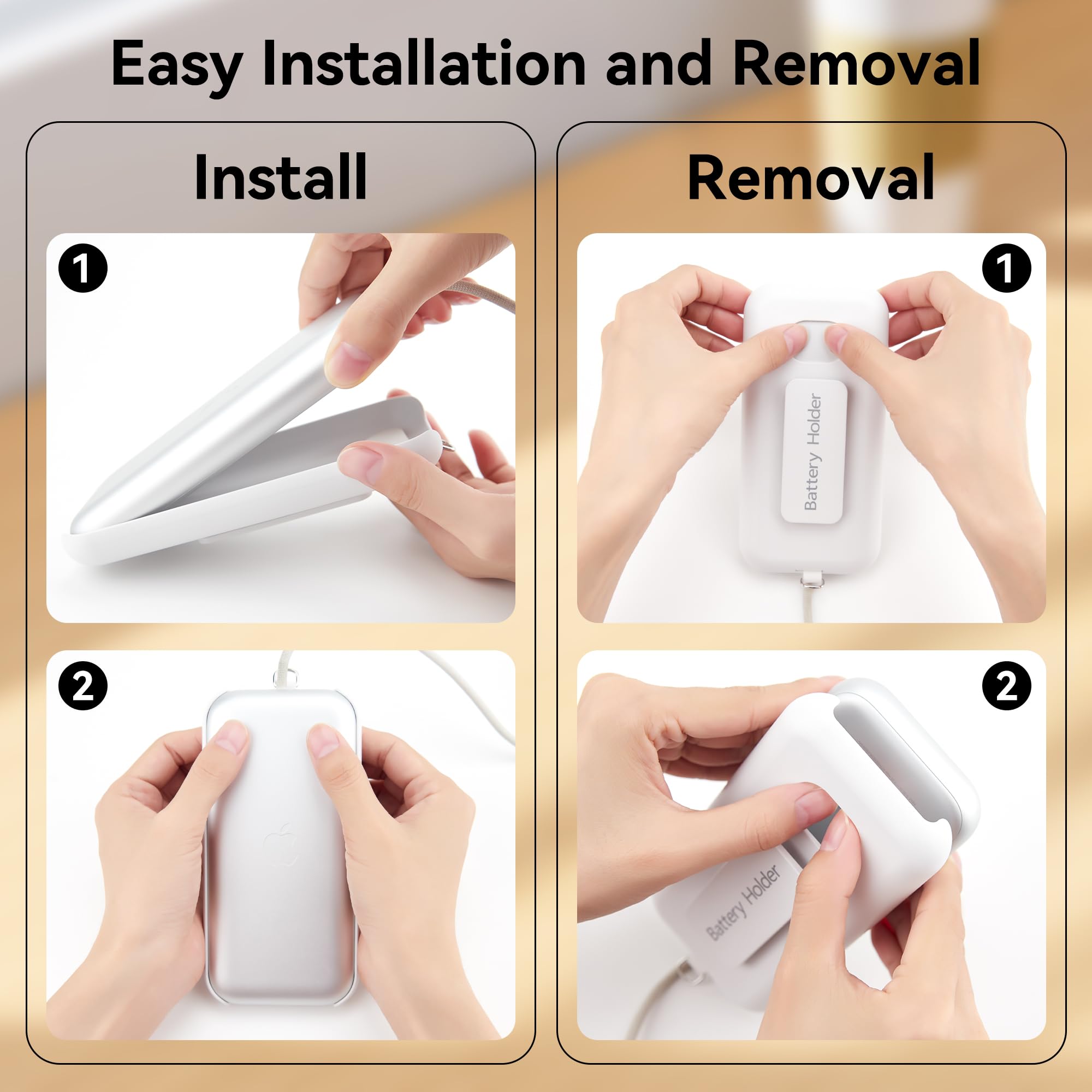 Amazon | Vision Pro用バッテリーホルダー、ベルトクリップとクロス