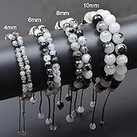 Vista 175 de MASSIVE BEADS Pulsera elástica de yoga hecha a mano con piedra natural, cristal curativo, energía, regalos para adultos unisex de 0.157 in, 0.236