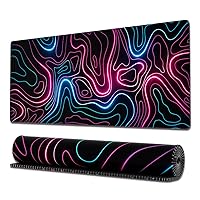 Ovenbird Tappetino per mouse da gioco con bordi cuciti, carta topografica