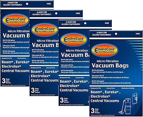 Miniatura 4 de EnviroCare Bolsas de polvo para aspiradora de microfiltración de repuesto hechas para adaptarse a máquinas Eureka, Beam, Electrolux, Star-Brute,