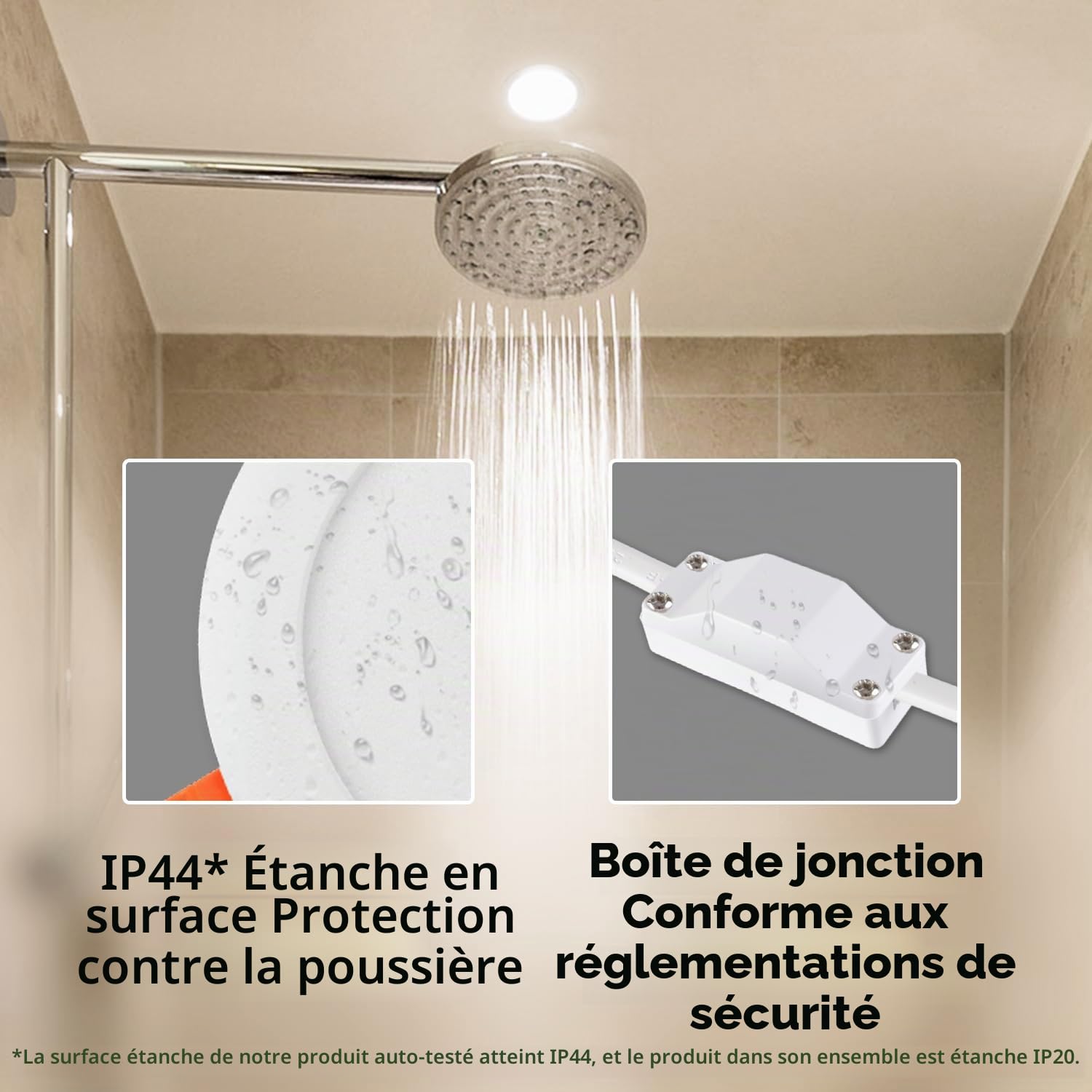 LVWIT Lot de 4 spots LED encastrables plats 230 V 24 W pour salle de bain, cuisine, salon, blanc chaud 3000 K, blanc neutre 4000 K, blanc froid 6500 K, pour salle de bain, cuisine, salon