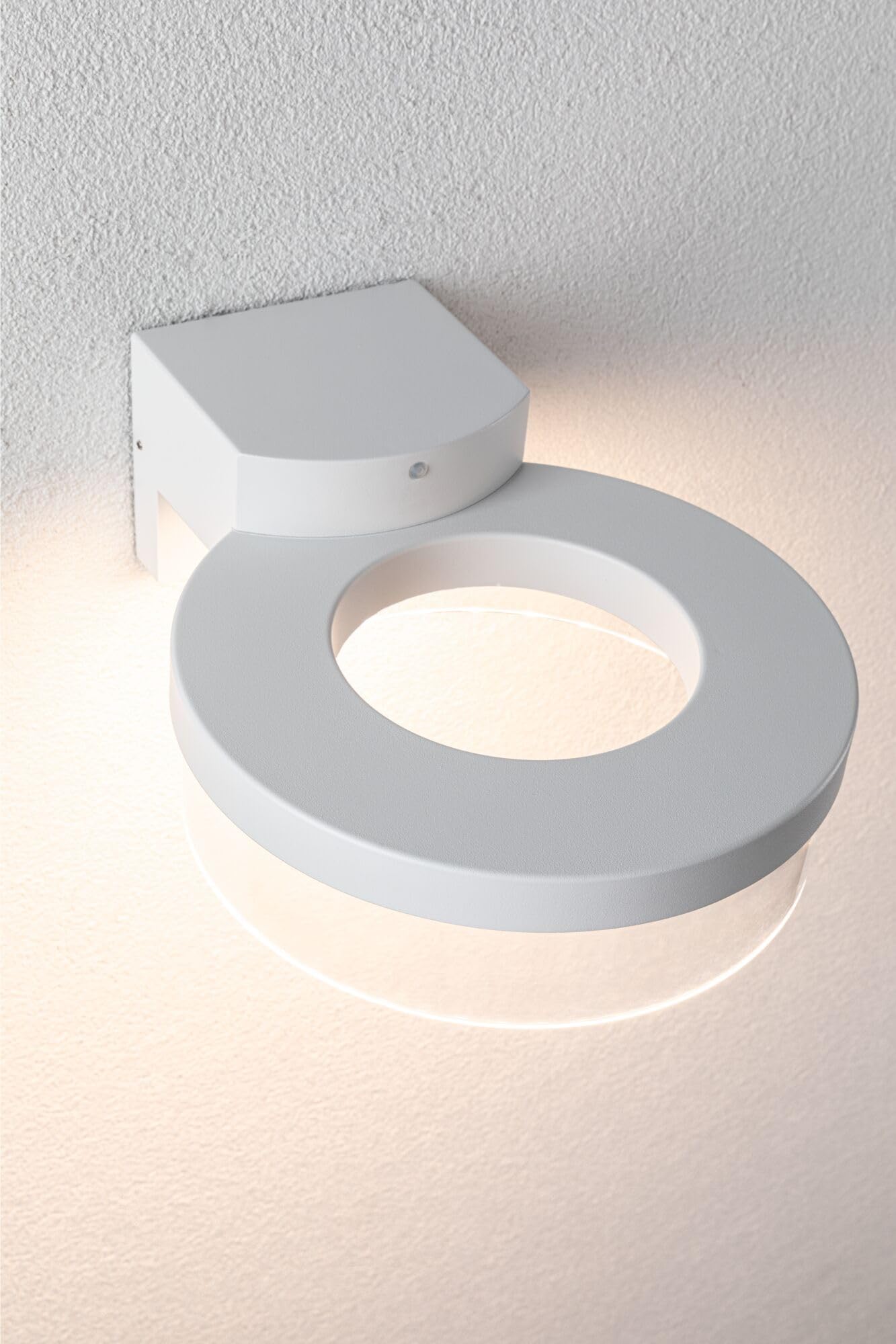 Paulmann 93112 LED Außenwandleuchte Capera Bewegungsmelder IP44 231mm 3000K 8 / 1x1,2W 700lm 230V Weiß Aluminium