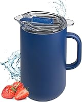 Vista 12 de Jarra Premium Aislada de Served (0.87 cuartos de galón/66oz) - Jarra de Acero Inoxidable con Doble Pared y Forro de Cobre con Tapa - Jarra Térmica