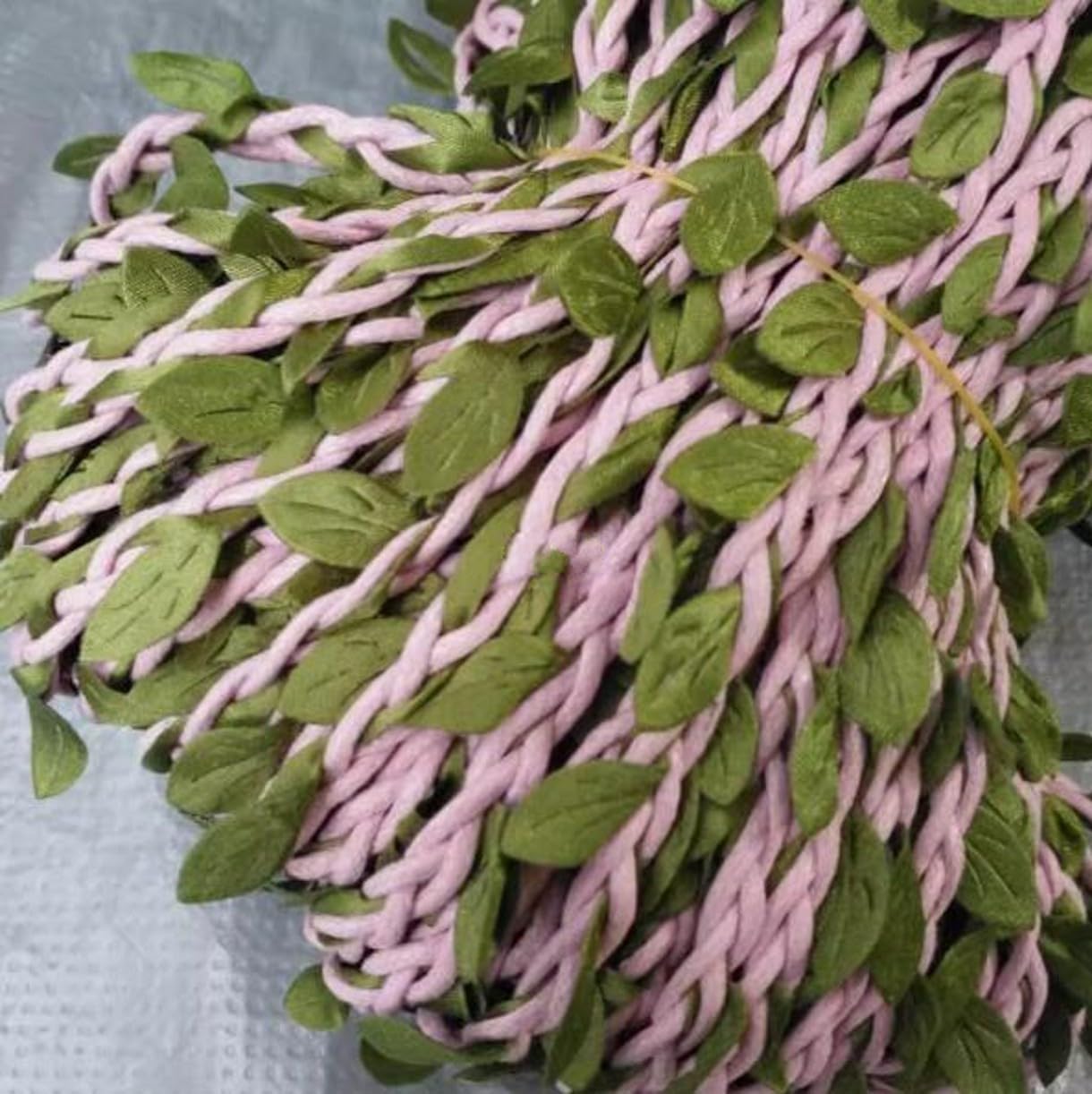 Natural Jute Twine, 328 Feet/100 Meters (6mm Pink stem) Burlap Leaf Ribbon