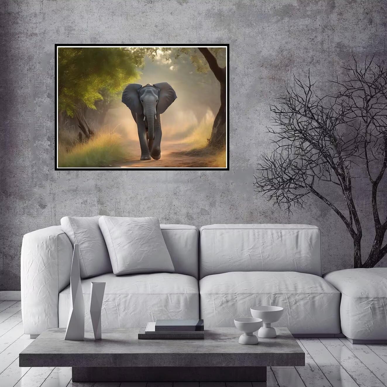 5D Diamond Art Afrika Olifant Diamant Schilderij Kit, 5 Pack Diamant