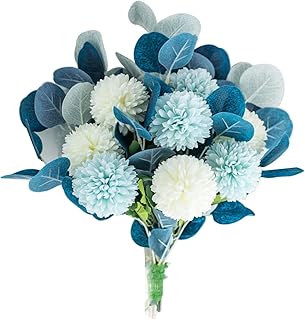 WSYW - Fiori artificiali, decorazione per matrimoni, casa, ufficio, feste, composizioni floreali, centrotavola, ortensia, colore: blu