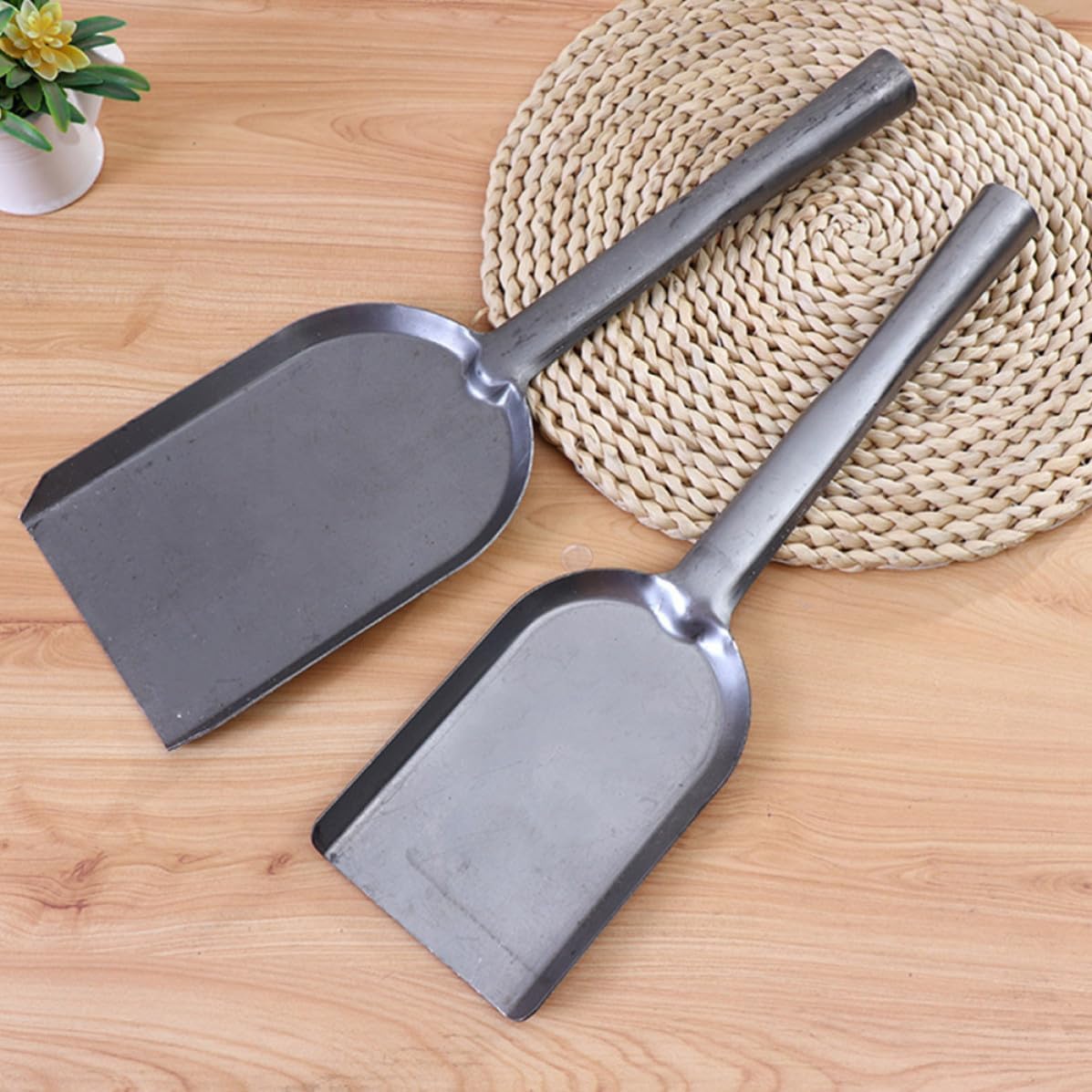 2pcs Multipurpose Stove Shovel Long Handle Fireplace Cleaning Tool