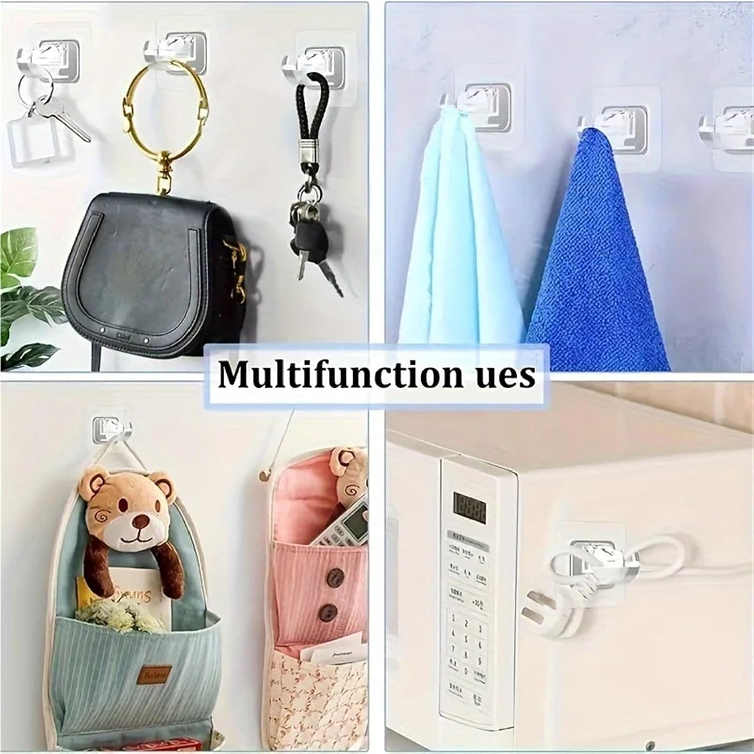 Adhesive Curtain Rod Holder 90pcs Easy Install No-Drill Curtain Rod Holders Self-Adhesive Nail-Free Wall Mount Brackets