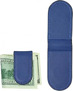 Slim Magnetic Money Clip, Leather Money Clip Business Card Holder, Ultra-Thin Wallet Holds Up to 10 Cash