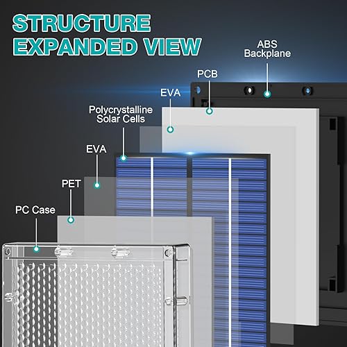 Miniatura 9 de Panel solar para comedero de ciervos, panel solar de 6 V, alimentador de caza al aire libre, impermeable, cargador de batería de energía solar de 6