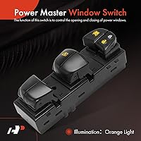 Vista 3 de A-Premium Interruptor de elevalunas maestro del lado del conductor compatible con Nissan Altima 2013-2018, Pathfinder Rogue Sentra Juke 2013-2020