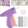 Stitch Tagging Tool for Clothing, Price Tag Attacher for Fabric with 5 Needles, Mini Tool Kit Quick Clothing Fixer 2000 Fasteners, Hemming Sewing Tool Kit for Garment RepairPurple