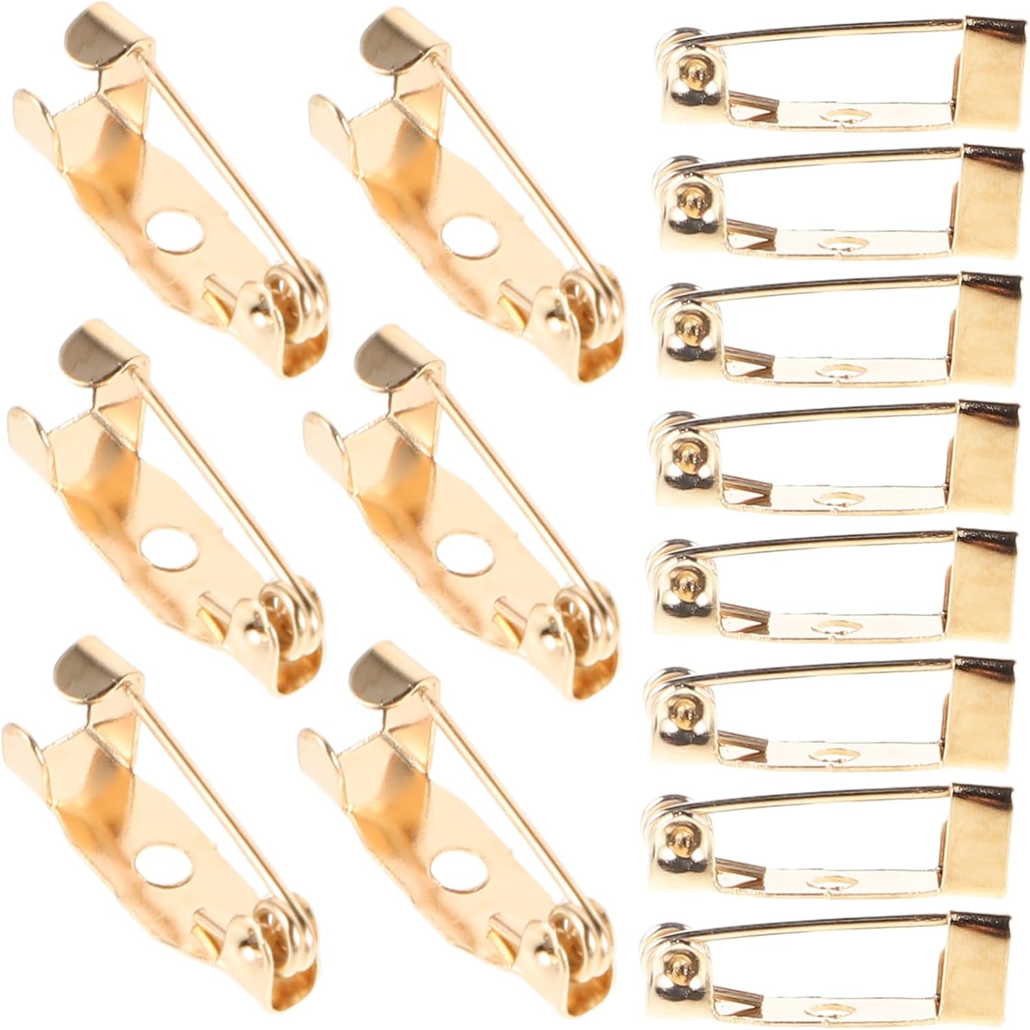 SUPVOX 100pcs Safety Pins for Clothes Handicraft Pin Brooch Base Clothing Fixing Metal Safety DIY Jewelry Brooches Clothing Fixed Clothes Clip Metal Badge