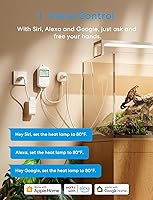 Vista 6 de Controlador de Temperatura Inteligente Meross 15A 1800W, Enchufe de Salida Controlado por Termostato Wi-Fi Inteligente Funciona con Apple Home