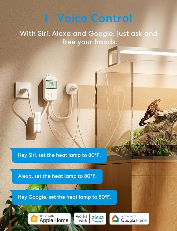 meross Smart Temperature Controller-Apple HomeKit Support, 15A 1800W