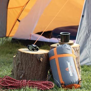 Milestone Camping Enamel Travel Mugs, Plates & Bowls/Ideal for Camping, Hiking, Fishing, Travels & More/Black Colour