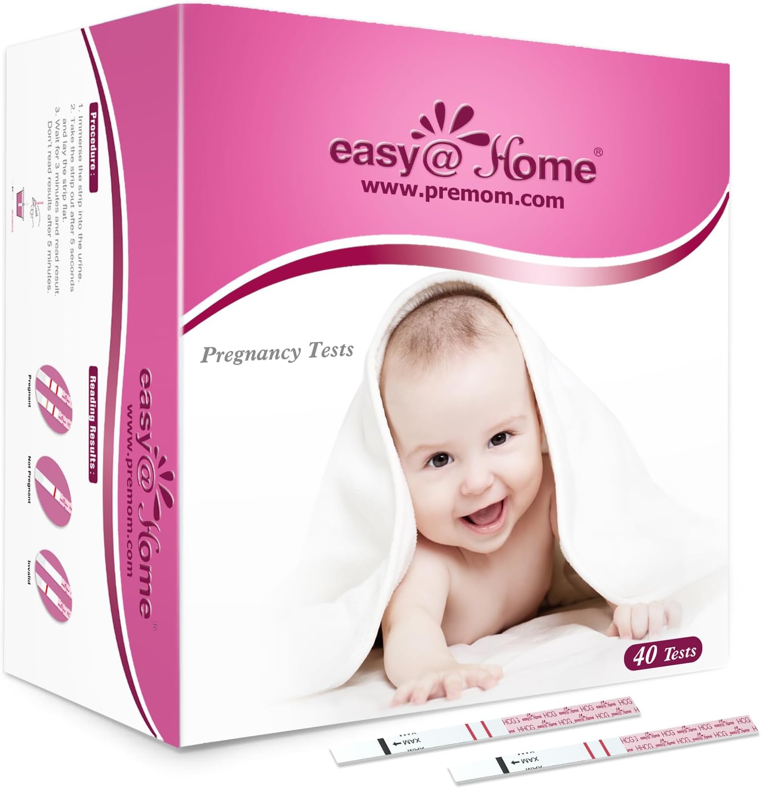 MomMed Pregnancy Test Kit, 20 HCG Test Strips with 20 Free