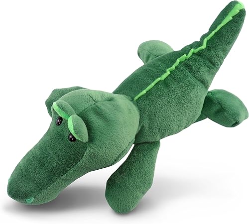 DolliBu - Animal de peluche de cocodrilo verde suave, abrazable, adorable juguete de peluche de cocodrilo para jugar, lindo regalo de vida salvaje