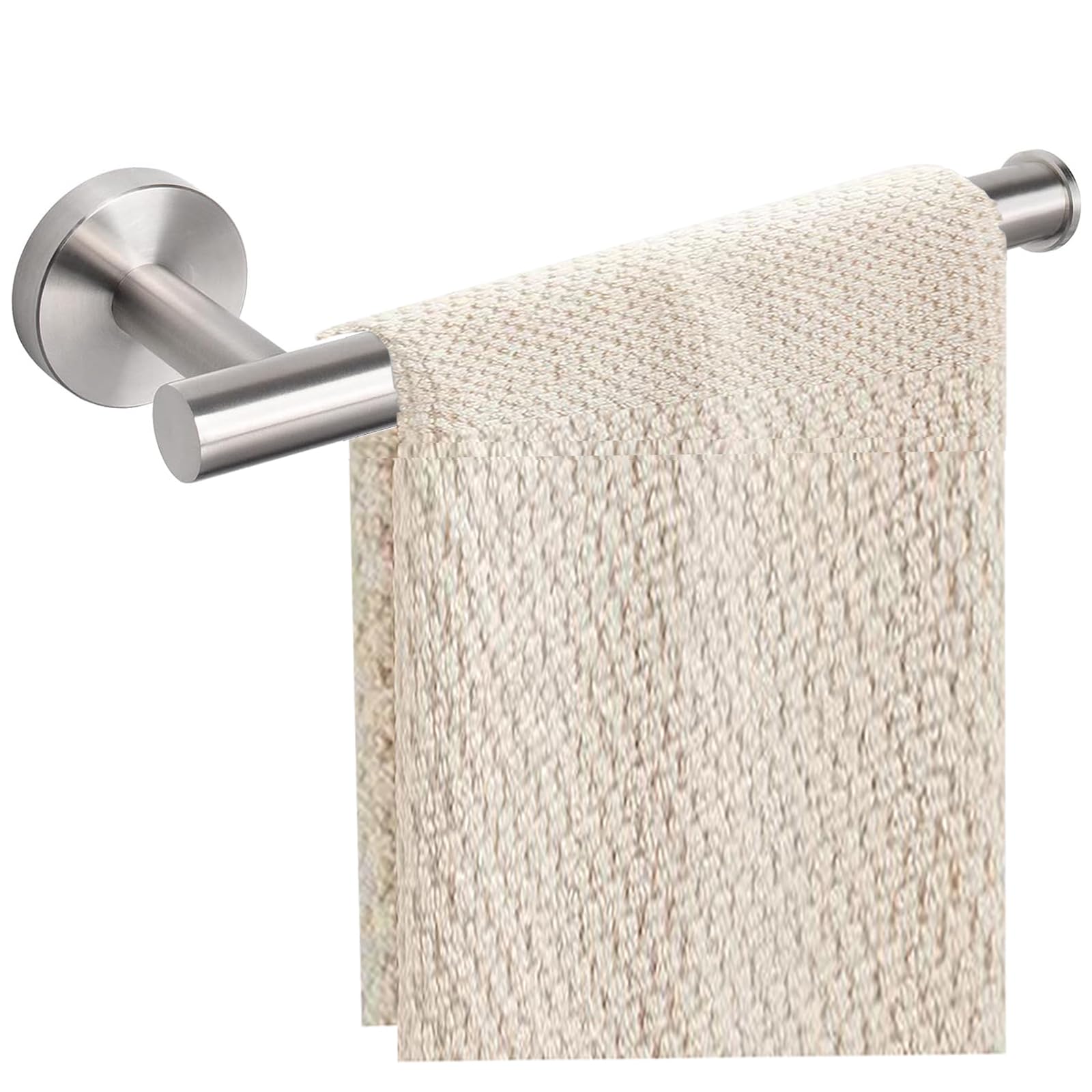 Hand Towel Holder - 9 inch Bathroom Towel Holder - Brushed Nickel