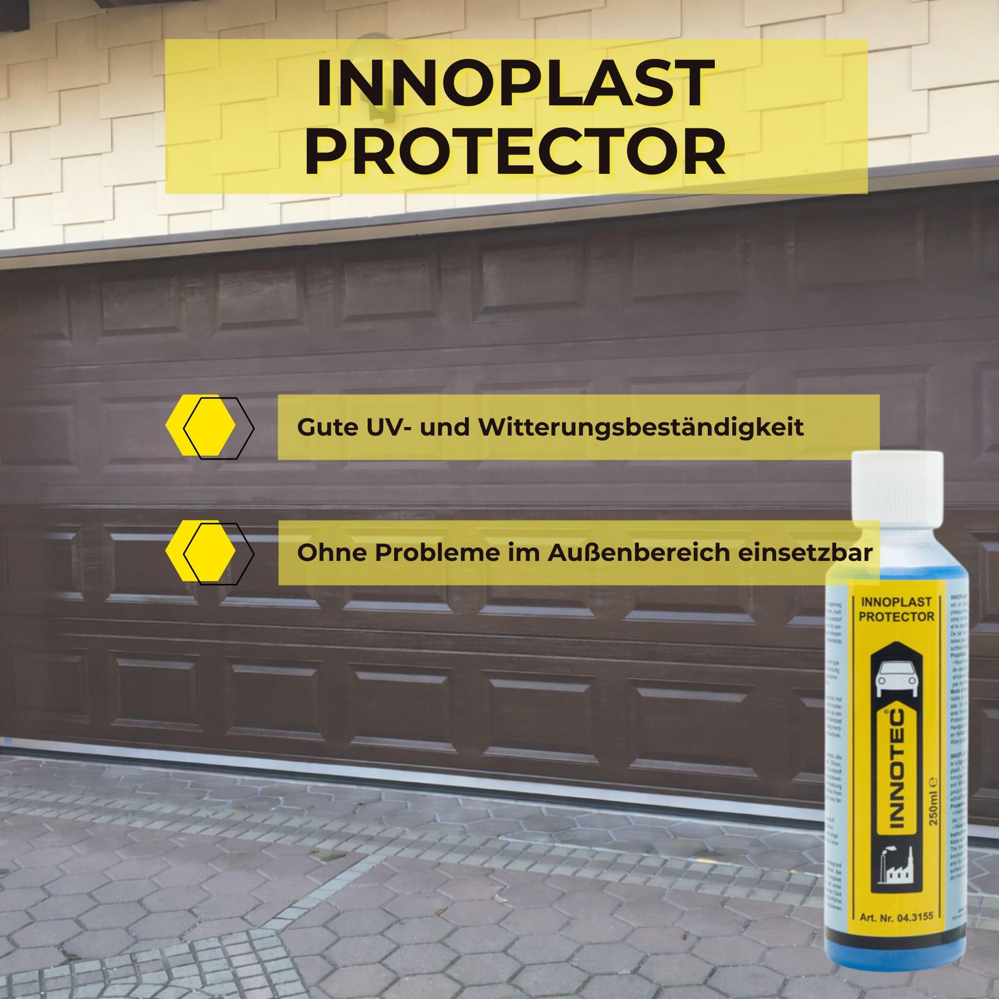2 Stück INNOTEC Innoplast Protector 250 ml – Kunststoff- & Gummi-Pflegespray entfernt Schmutz, pflegt & schützt Oberflächen – für Auto, Gartenmöbel, Kunststoffteile, Verkleidungen & Outdoor-Einsatz