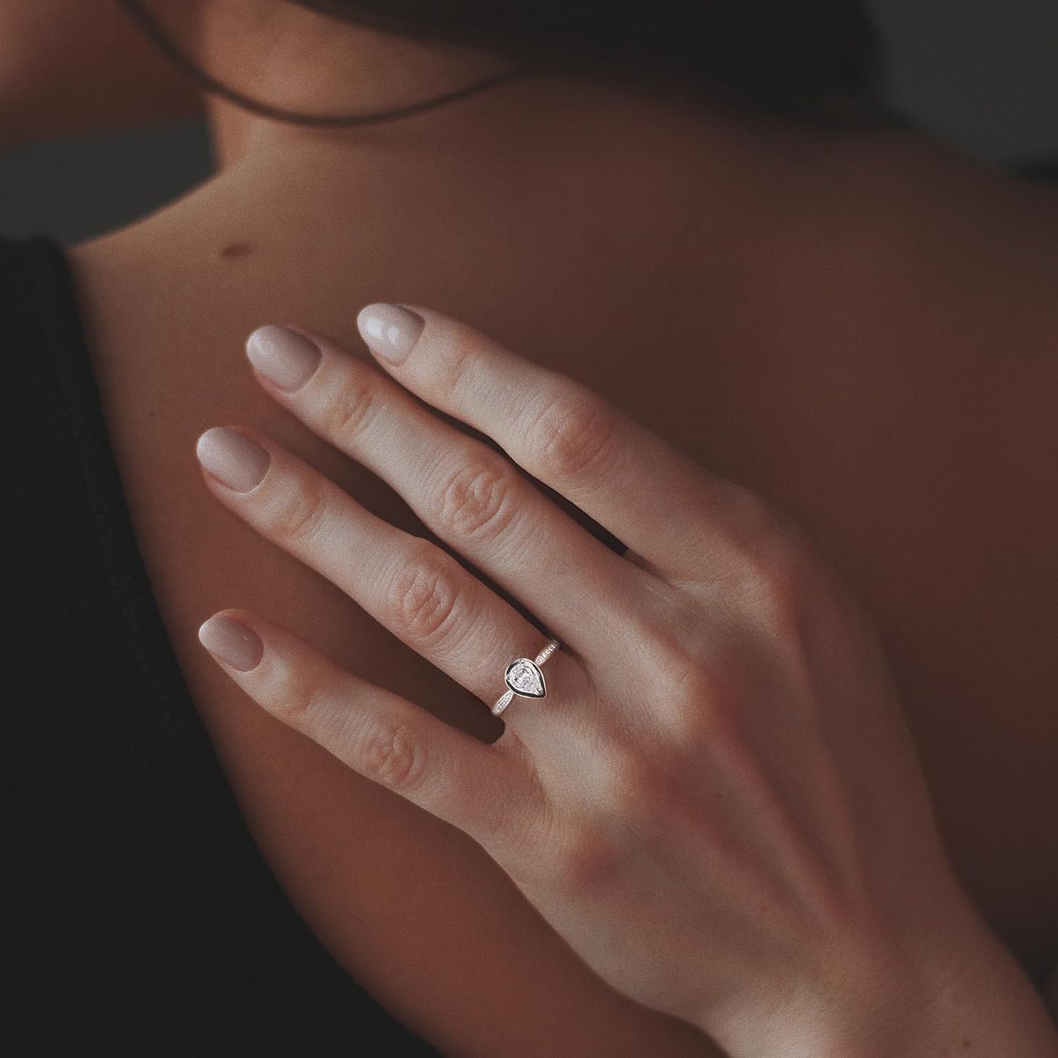 925 Sterling Silver Teardrop Urn Rings I Carry You with Me Cremation Urns Ring Keepsake Jewelry for Ashes for Women - Image 2