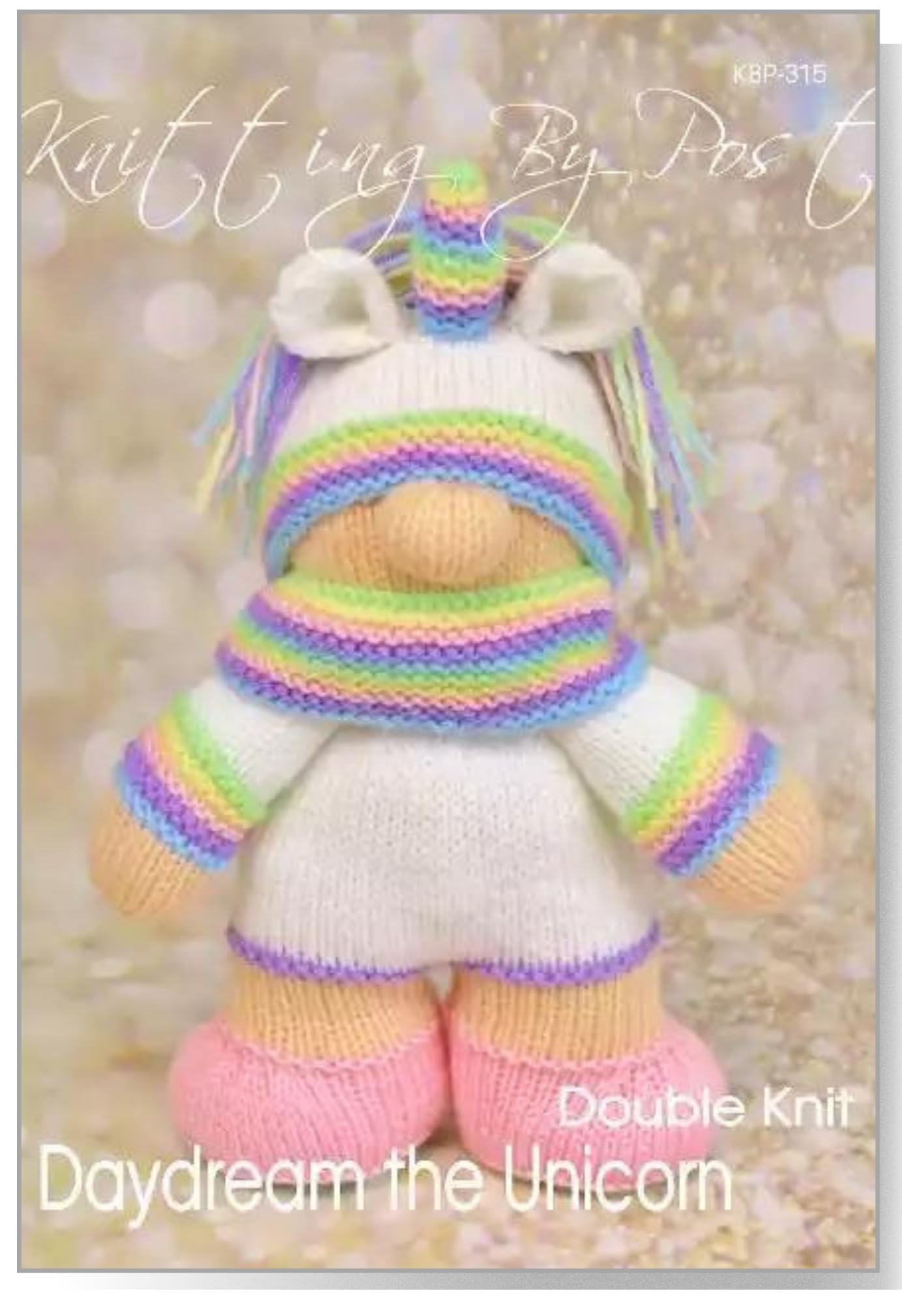 Knitting By Post Knitting Pattern - Daydream The Unicorn Gnome From Knitters Accessory Leaflet. Knit A Cute Handmade Gift. Fun Quick & Easy Beginner Soft Toy Knits.