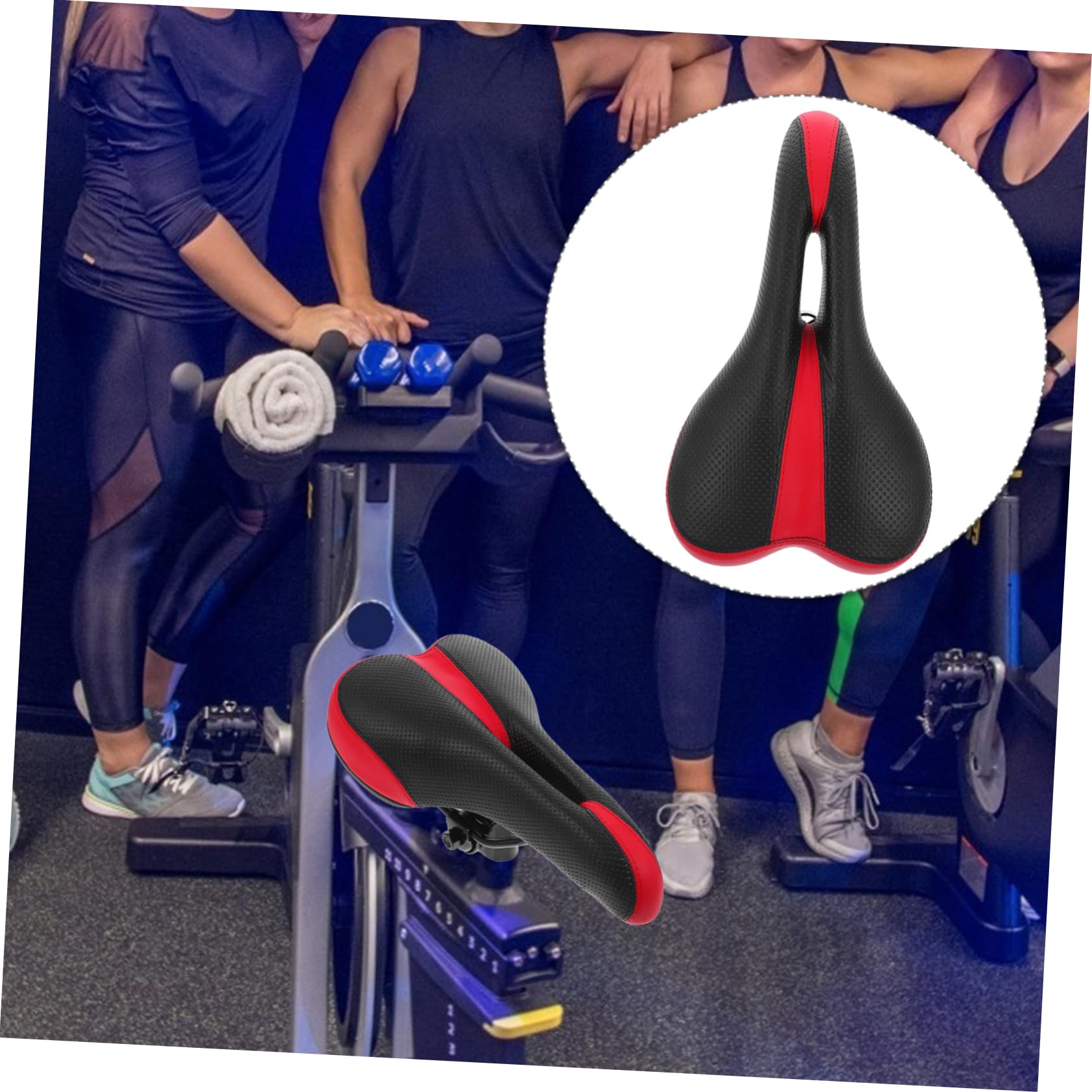 Mipcase Cuscino per Bici da Spinning Cyclette per la casa Copertura in Gel per Sedile Bici Cuscino ergonomico Ergonomic Pillow sedili Sportivi Sella per Bici da Ciclismo Indoor Spugna