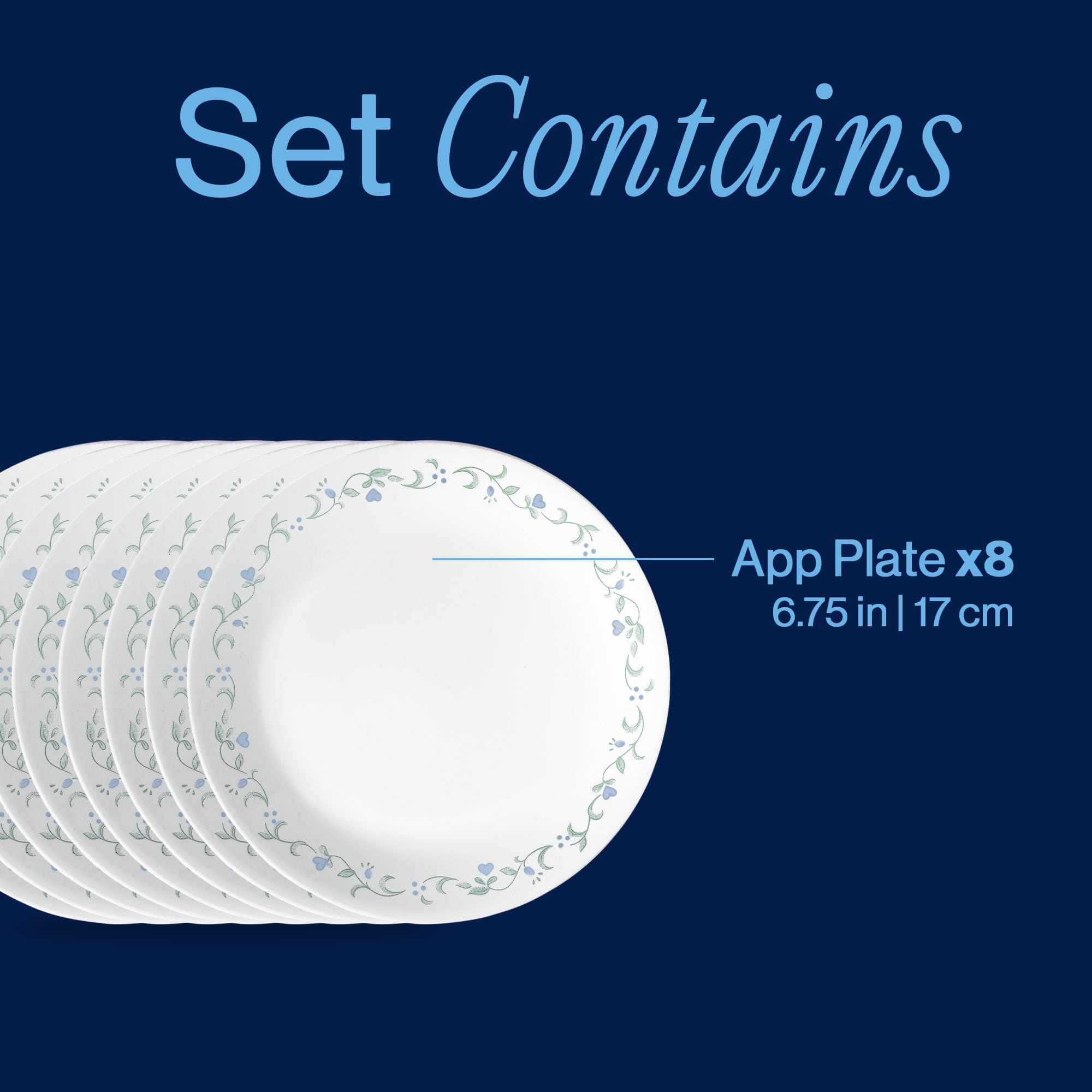 Corelle 1136758 - Platos para pan, cristal, color blanco