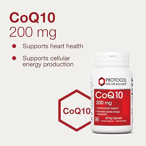 Miniatura 4 de Protocol CoQ10 200 mg - para la salud del corazón* - Suplementos cardíacos para hombres y mujeres* - Vegano y sin OMG - 30 cápsulas vegetales