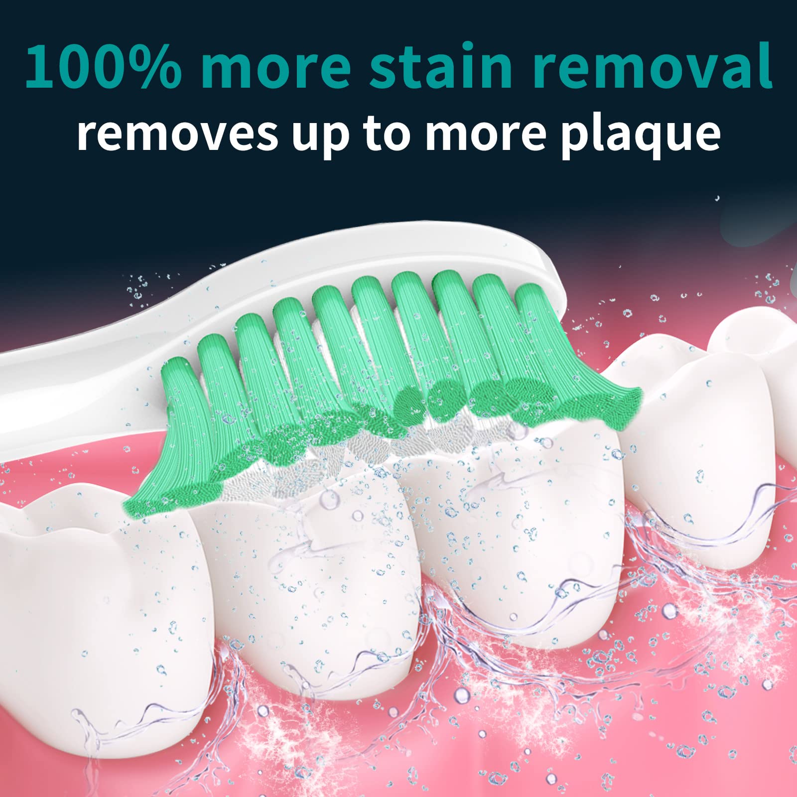 Aoremon Cabezales de repuesto compatibles con Philips Sonicare E-Series Essence Xtreme Elite Advance CleanCare cepillo de dientes eléctrico, 5 cabezales de recambio