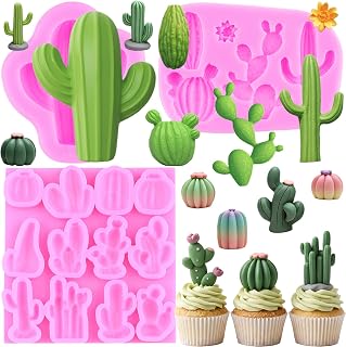 Cactus Silicone Mold Succulent Fondant Molds Set Of 3