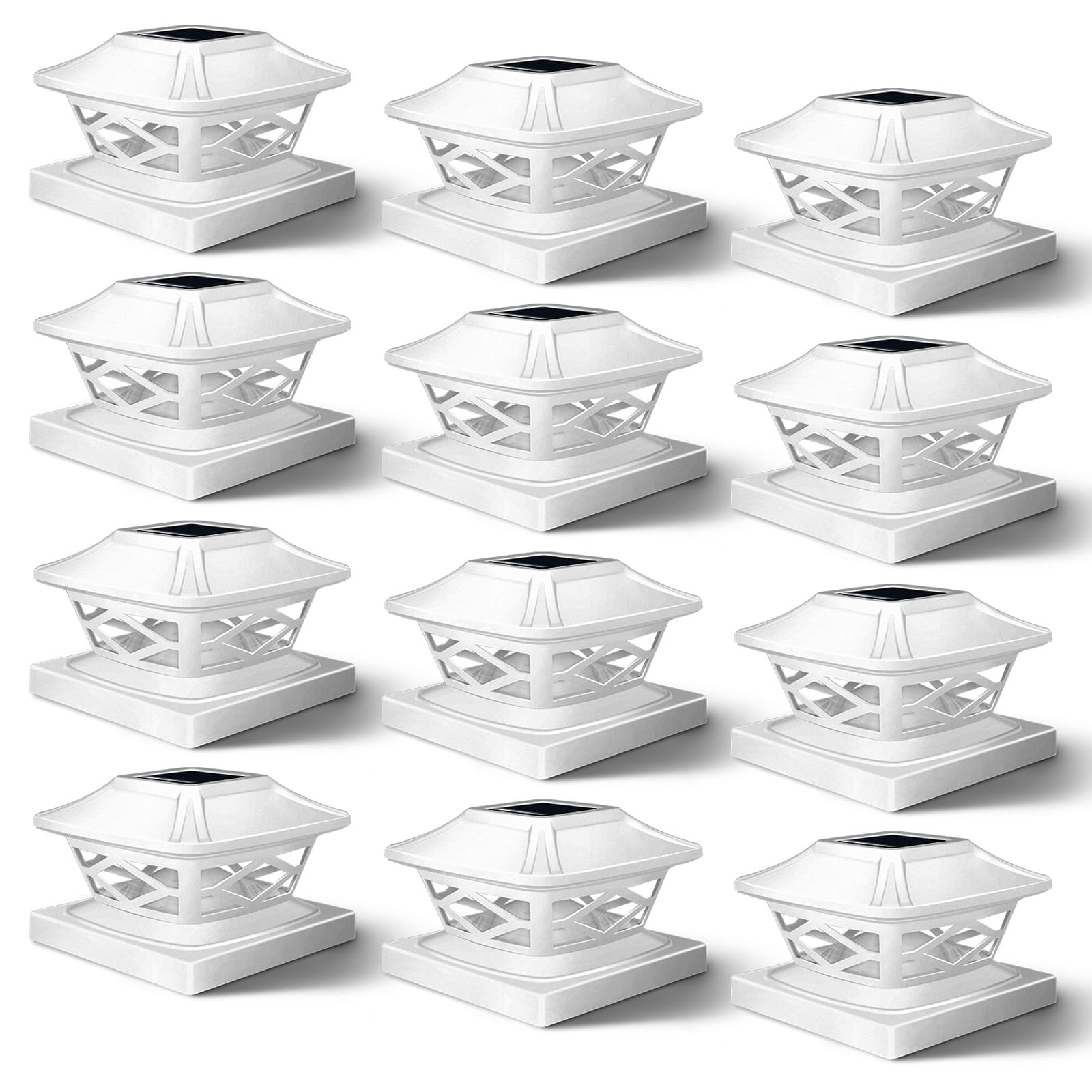 TWINSLUXES Solar Post Cap Lights,25LM Outdoor Fence Post Cap Lights