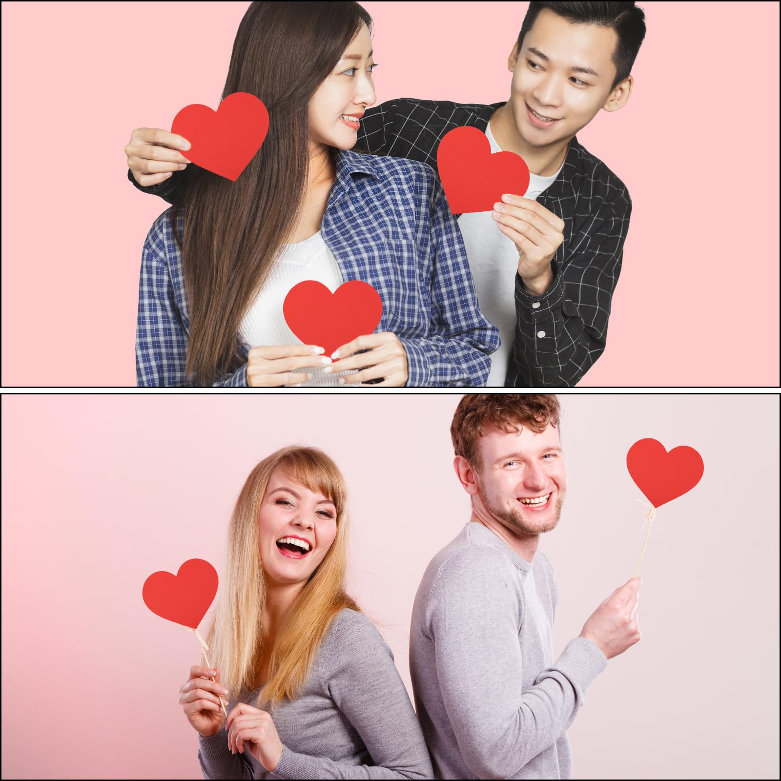 72pcs 15,3x13,2cm Découpes En Papier Cour, 9 Couleurs Grand Papier Cartonné De Cour Double Face Découpes Cour D'Amour Artisanat Saint-Valentin Pour Enfants Classe Tableau D'Affichage