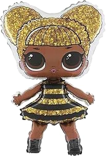 Toyland Globo de aluminio LOL Surprise Queen Bee de 34.6 in (35 pulgadas) - Decoraciones de fiesta para niños