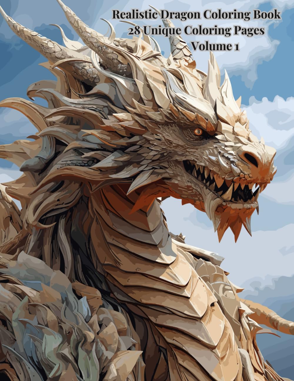Realistic Dragon Coloring Book Volume 1: Adult, Pre-Teen, Teen realistic dragon images coloring book, color pencil coloring