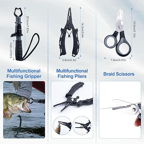 Miniatura 4 de Goture Fishing Rod and Reel Combos-Telescopic Fishing Pole Spinning Reel Lures Set with PC Hard Shell Suitcase, Telescopic Rod Reel Combo Kit for C: