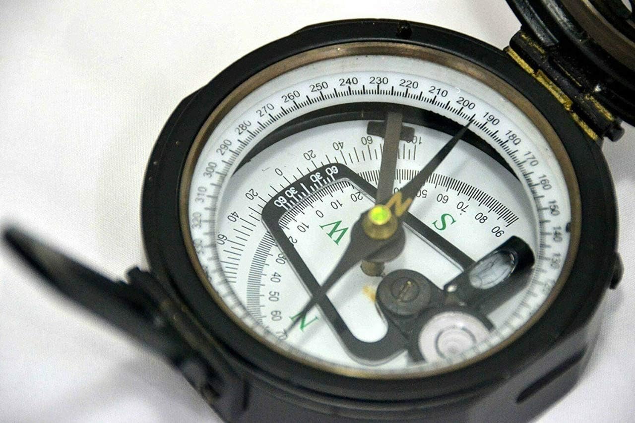 Brass Brunton Compass Navigational Transit Pocket Compass (B0CJ98GRKW) Amazon Price History, Amazon Price Tracker