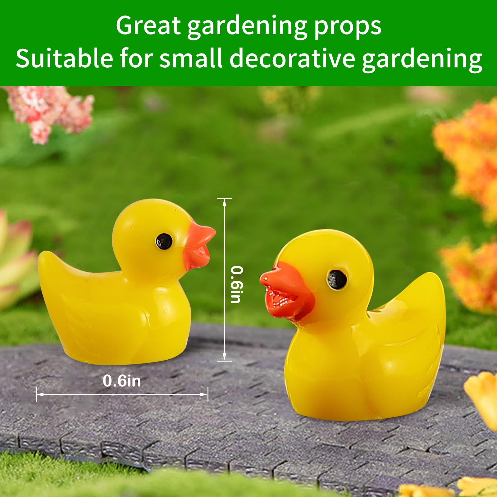 100 Pcs Mini Resin Ducks Bulk Tiny Ducks Set for Potted Miniature Decoration Garden Dollhouse Cake Decoration DIY Slime Kit Craft Charms Party Toys - Image 4