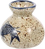 IMIKEYA Hand-Painted Ceramic Fish Vase & Toothpick Holder - Retro Porcelain Mini Bud Vase for Flowers, Kitchen Table Decor, Weddings